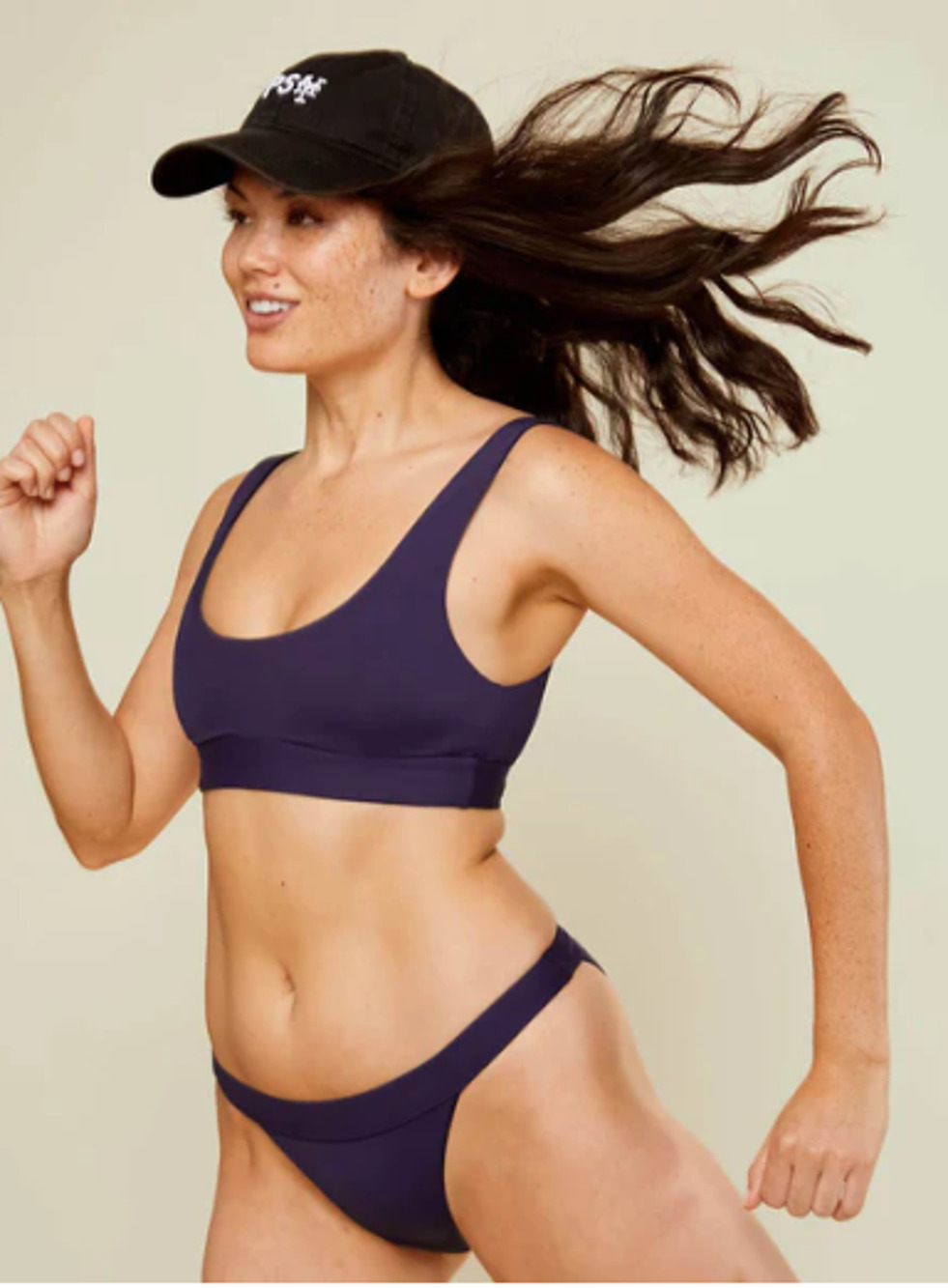 ANDIE SWIM  NWT The Banded Cheeky Bikini Bottom in Navy // L